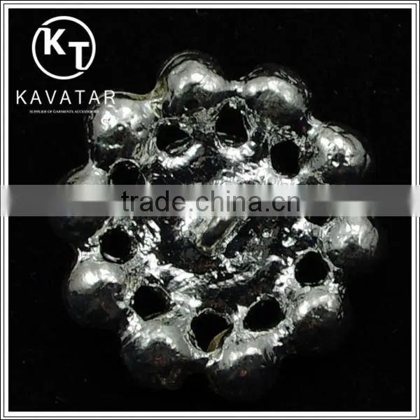 Good quality NK025 metal flower lead free metal shank rhinestone buttons