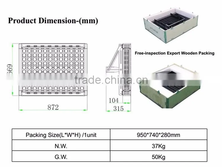 IP65 2000W LED Flood Light For Football Field Lighting