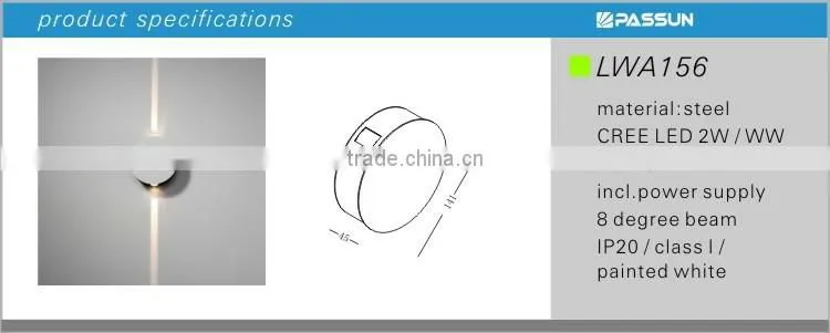 hotel modern round led decorative wall light