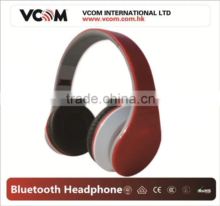 VCOM 2015 Top Selling Wireless Folding Headband Headset with SD Card