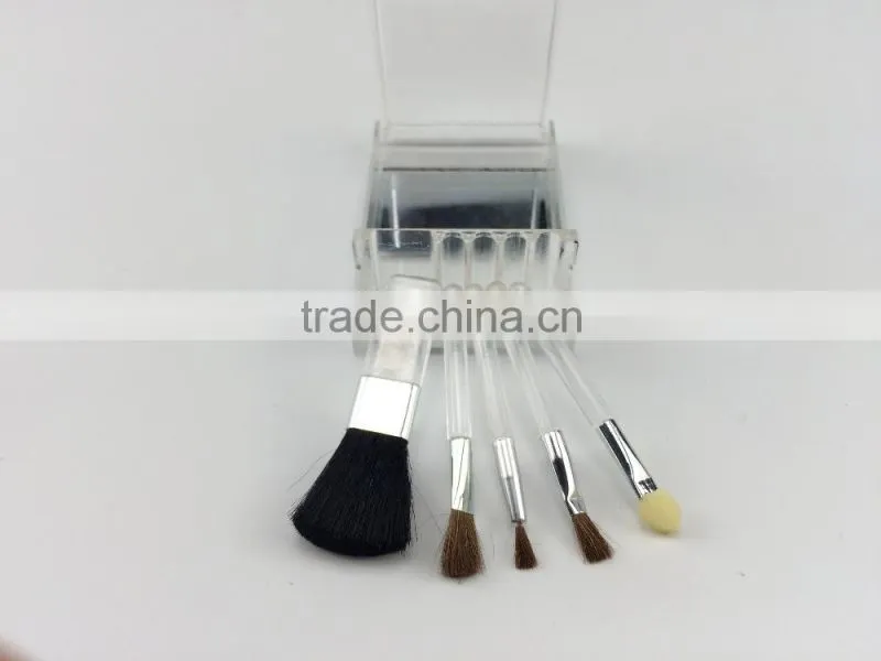 5pcs in plastic box FREE samples nylon Hair Top quality Makeup Brush Set