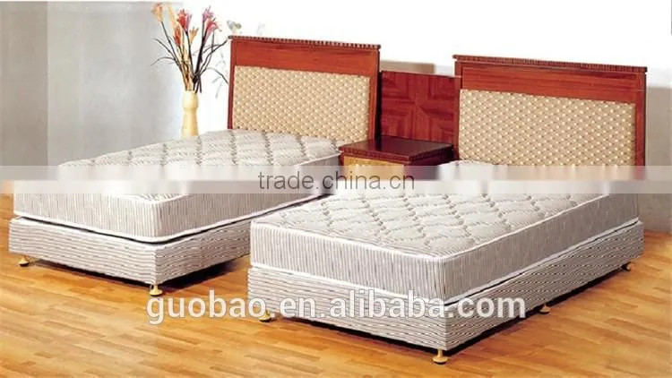 fixed fabric bed frame/mattress bed box/hotel wooden bed frame