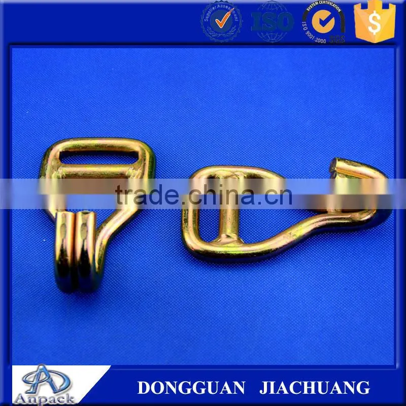Metal Double J lashing straps hook for cargo