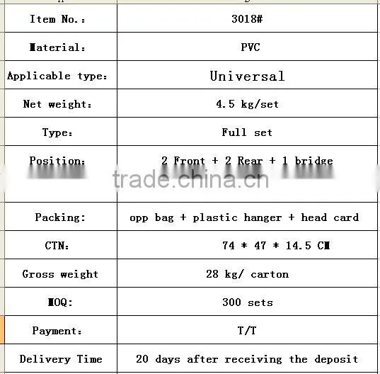 pvc material car floor mat