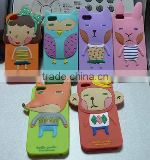 Creative Slicone Rubber Case for iPhone
