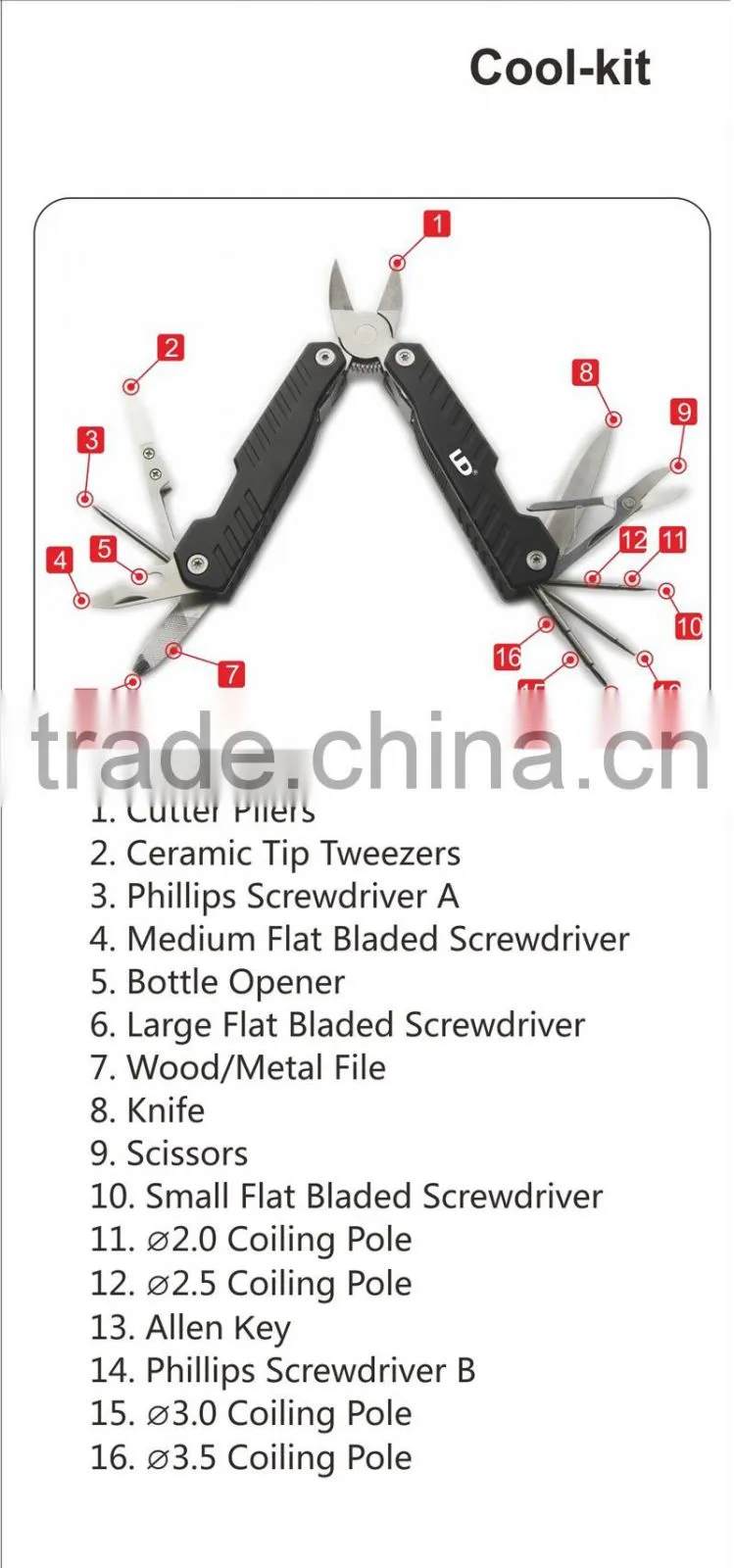 2016 most popular UD good price rda tool kit cool kit