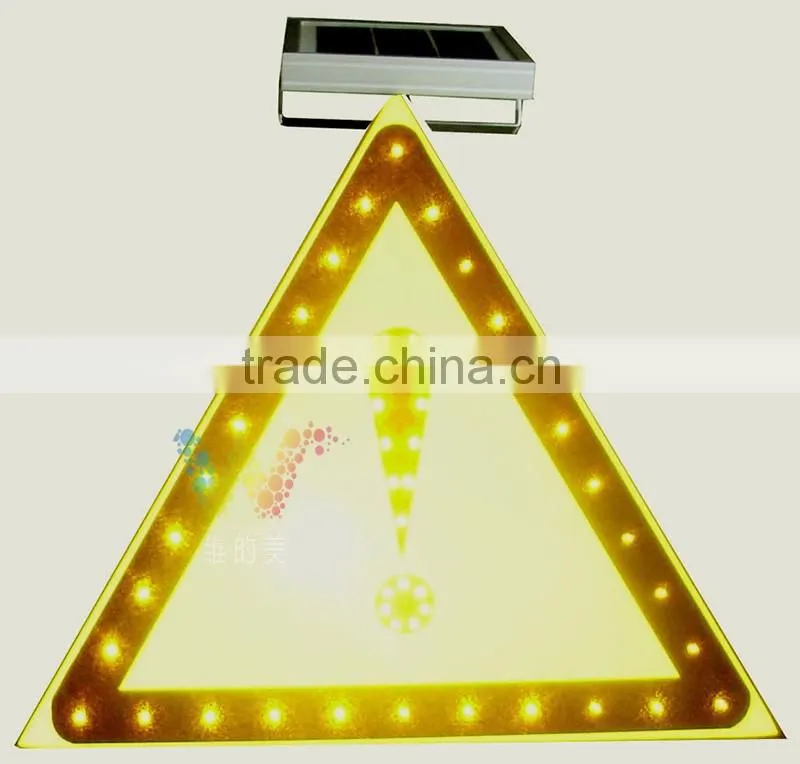 High quality aluminum sign international solar powered SLOW warning sign board