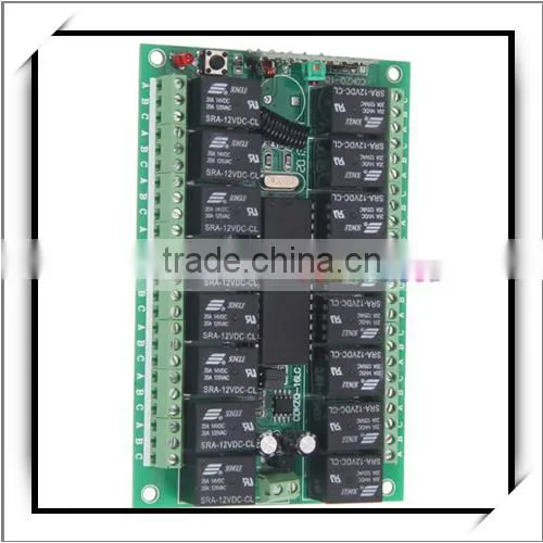 CDR-16L 314-433MHz 12V 16-Channel Wireless Remote Receiver Controller