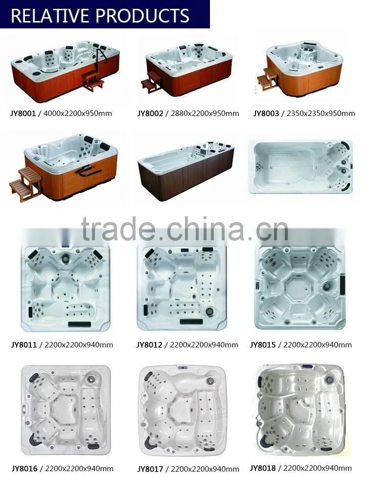 Acrylic outdoor spa hot tub,portable whirlpool sex massage bathtub