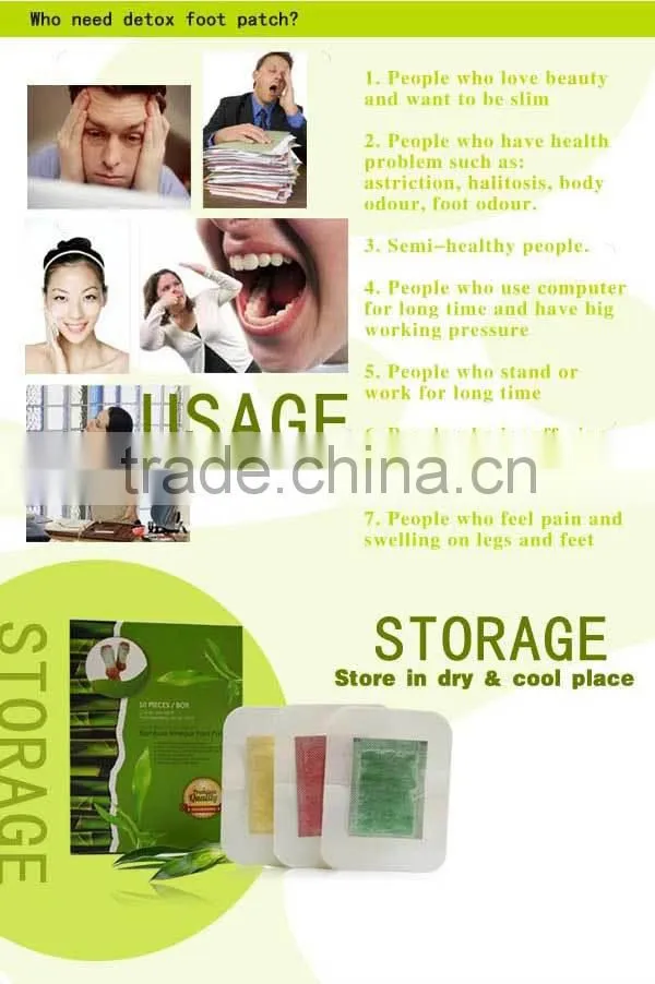 Bamboo Vinegar Kinoki foot detox patch