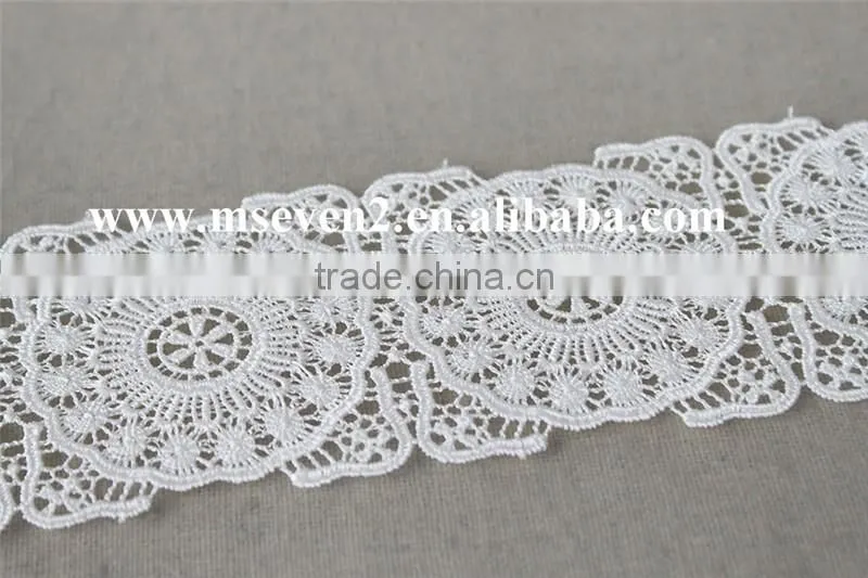 good price 100% polyester guipure lace trim liturgical lace trim bridal lace trim