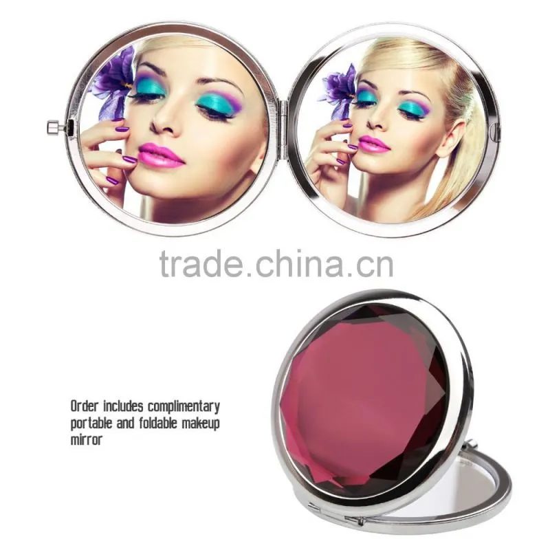 led light magnifying cosmetic mirror/led light makeup mirror/compact mirror for men