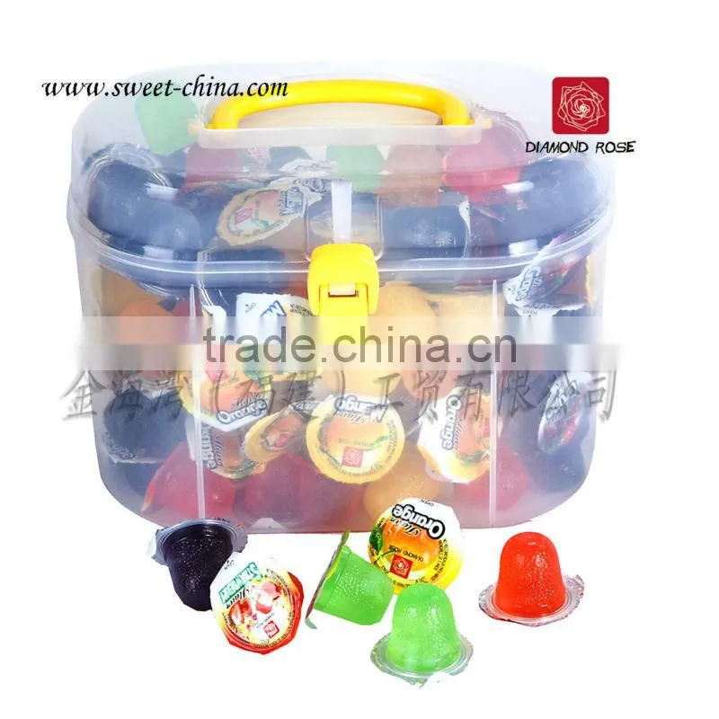 Mini fruit jelly in jar