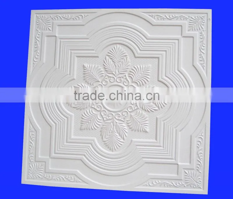 600X600mm thickness 10mm gypsum ceiling tiles from factory