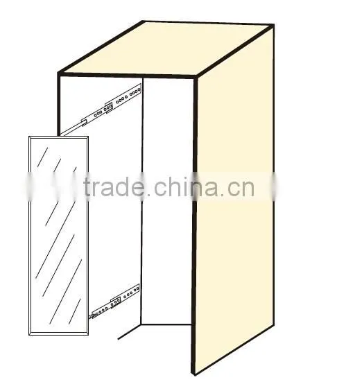 concealed dressing wardrobe pull out mirror frame and fittings for wardrobe mirror
