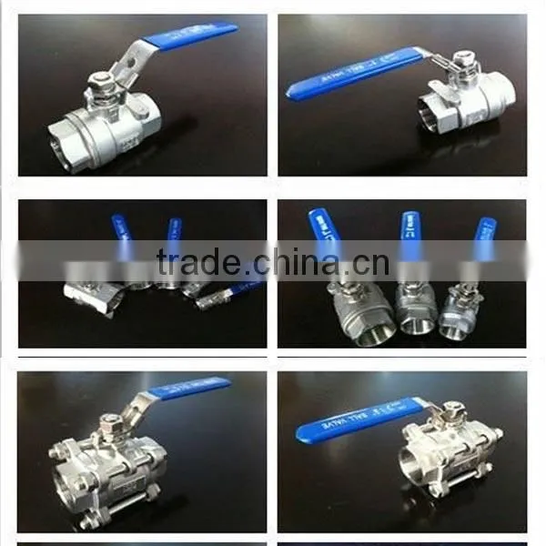 China Manufacture stainless steel 2pcs forged ball valve,304 SS 2pcs ball valve