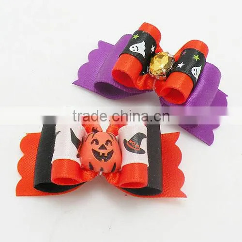 Polka dot Printed Layer bows for cats with stones