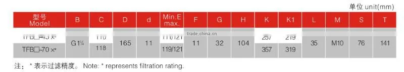 DFFILTER TFB FILTER SERIES STRAINER China Factory