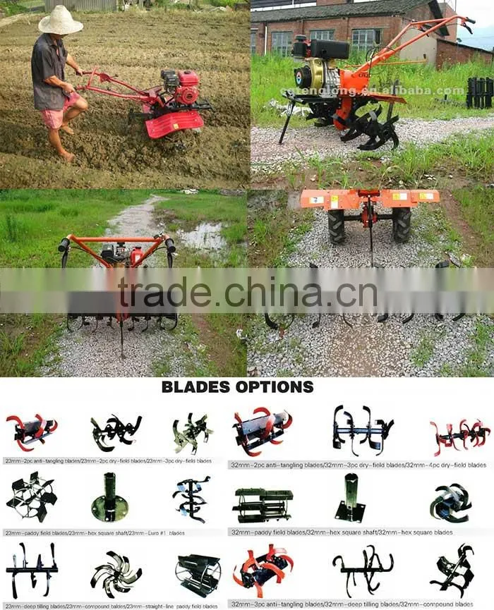 With Headlight Diesel Engine Hand Ploughing Cultivator