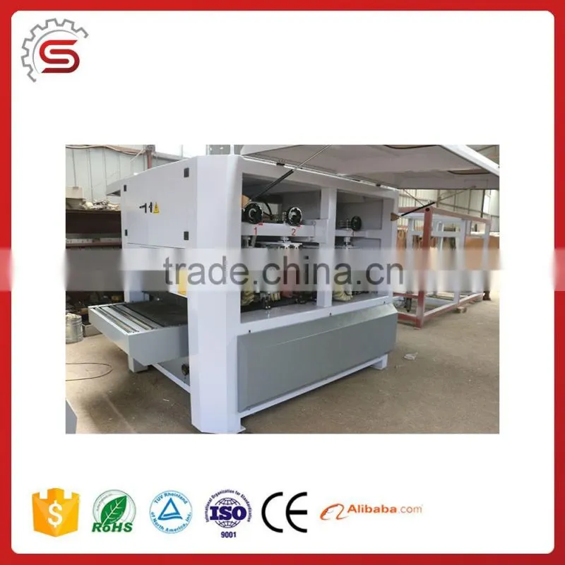 Heavy Duty Drum Sander 4 Rollers Wood Polishing Machine for Wood Door Producer