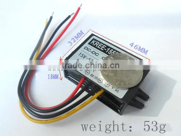 Car power adapter 15V 24V 36V 48V 55V turn 12V3A DC-DC step-down power module