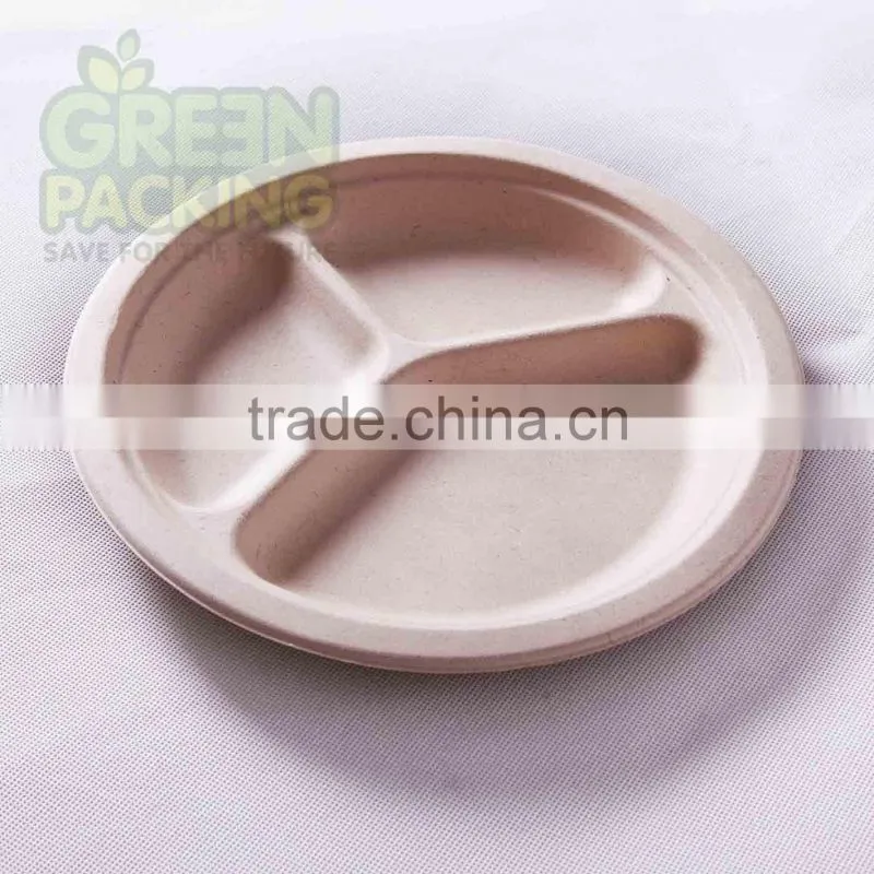 9 inch sugarcane compostable plates