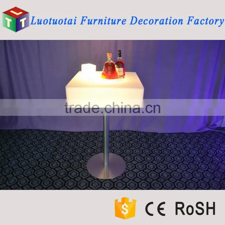 led table set /wireless remote control multicolor change dining led table set