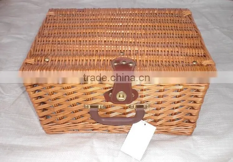 Handmade brown wicker hamper wholesale wicker clothes hamper
