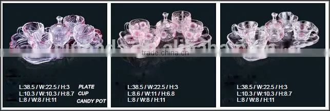 Glass tableware lead free crystal glassware set