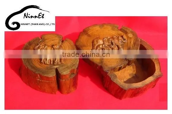 Wood Carved Elephant from Thailand