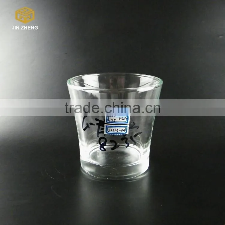 Wholesale glass candle cup for tealight, thick glass candle cup
