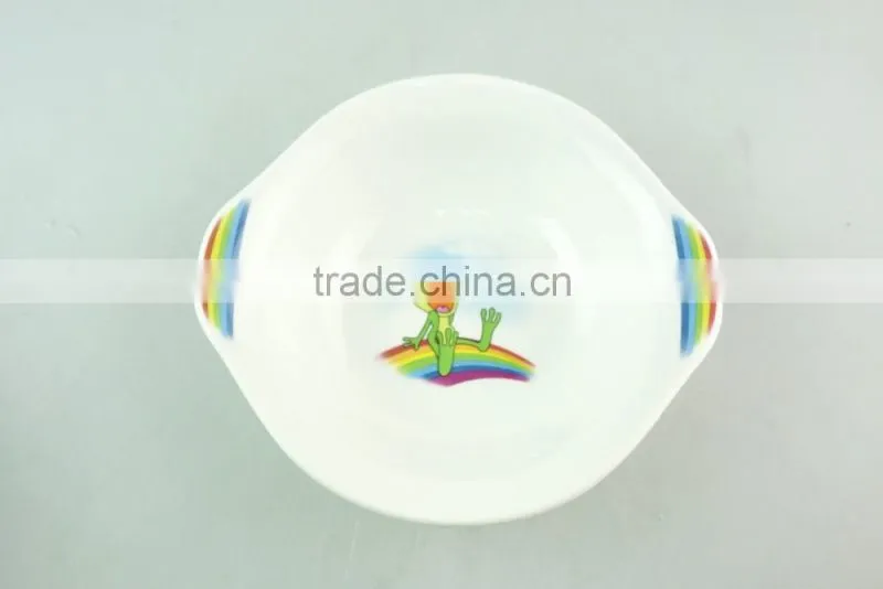 3 pcs white porcelain decal dinner set for kids in stock