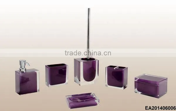 EA0354 trendy black bathroom accessory set wholesale