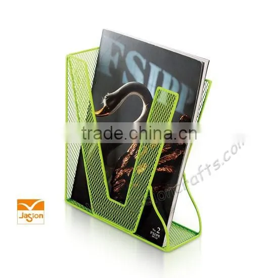 Wire Magazine Newspaper Basket Post Storage Rack Holder