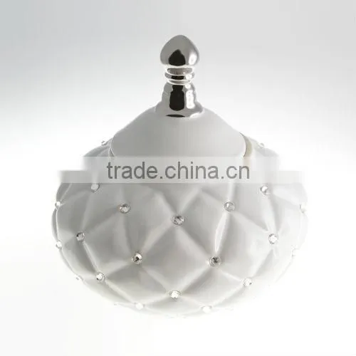 Porcelain Modern Black Container with Lid VCM10-0031
