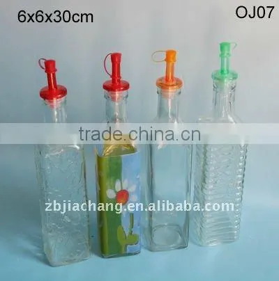 clear square olive oil glass bottle manufacturer