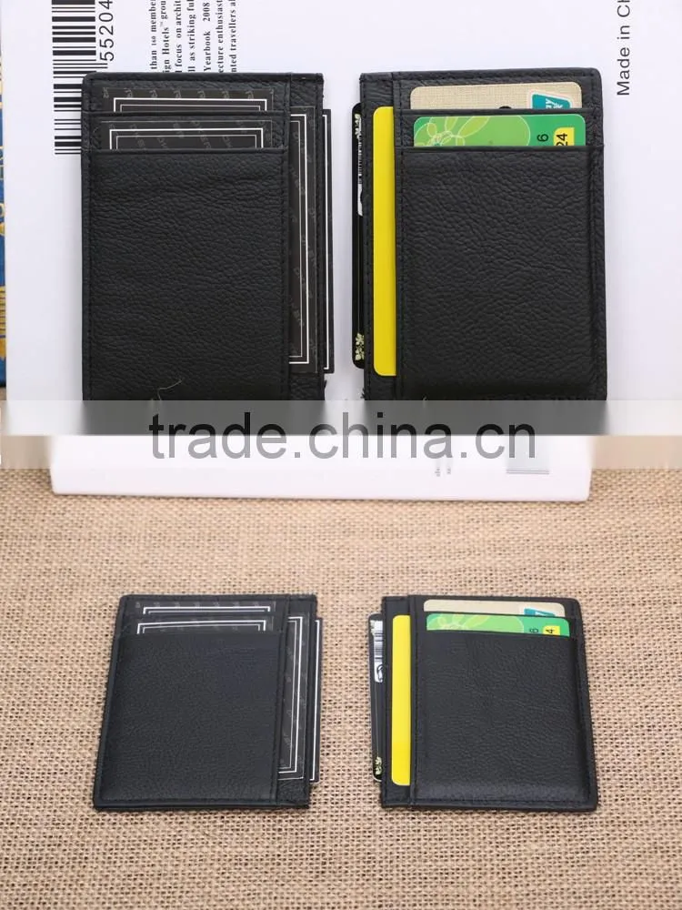 rfid business leather credit card hold and genuine leather coin purse