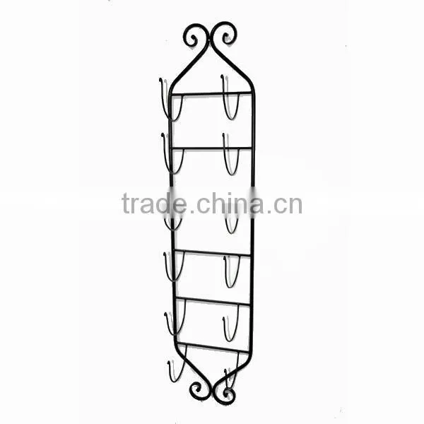 Metal wall mount bathroom towel rack