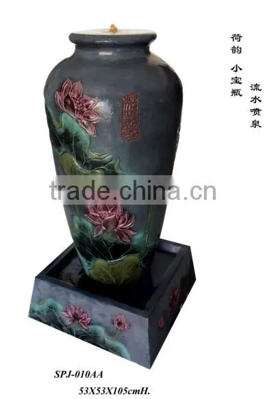 home decor classic water fountain lobby vase decoration