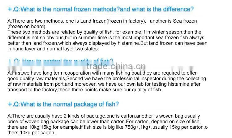 Seafood processing frozen pacific mackerel