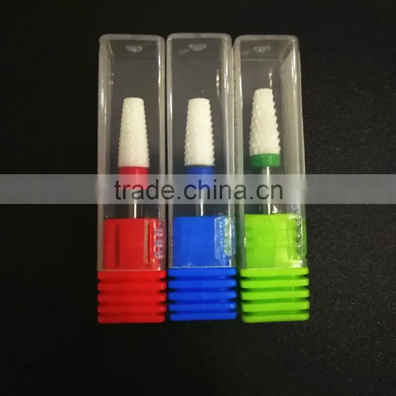 XF, F, M, C, XC, XXC, XXXC Type White Ceramic Nail Drill Bits For Manicure Professional Nail Tools