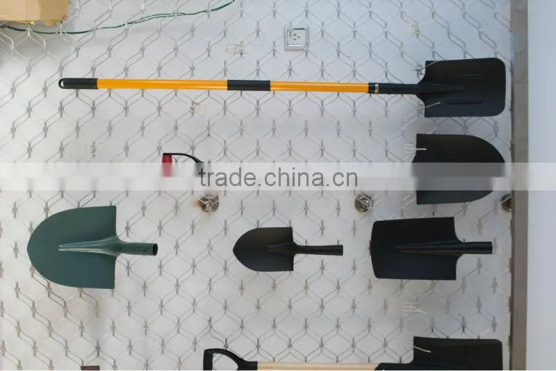 2013 new painted TUV/GS standard fiberglass poly grip garden shovel with fiberglass and wooden handle rake