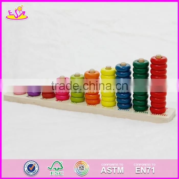 2017 New design kids educational toys wooden stacking blocks W13D124