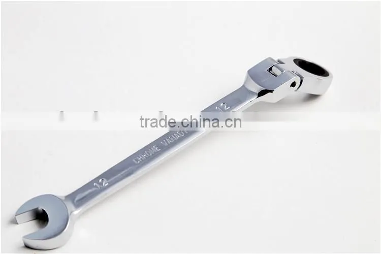 Flexible Head Combination Ratchet Wrench