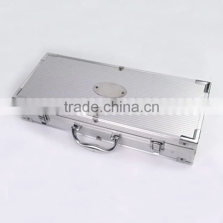 8pcs stainless steel BBQ tool set with aluminum case