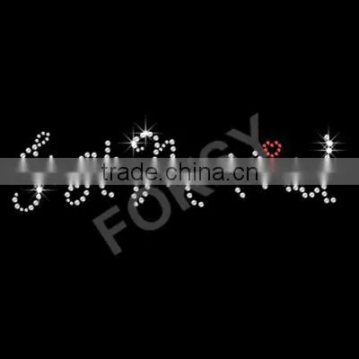 Just married hotfix rhinestone letters wholesale