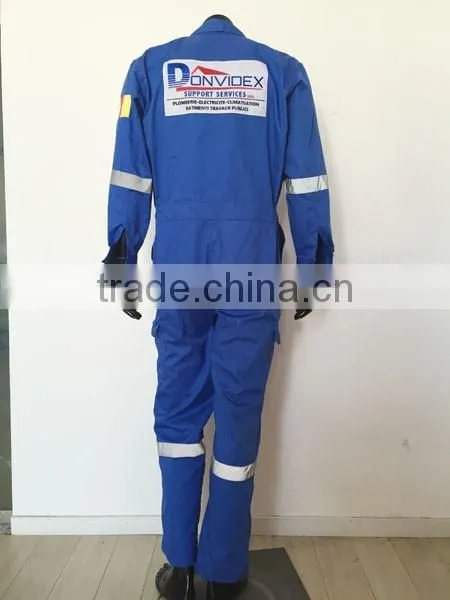 Nomex flame-resistant coverall certified with EN standards