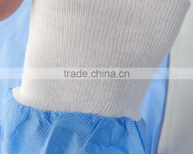 Standard SMS knit cuff Surgical gowns are made from 5-layer polypropylene materials