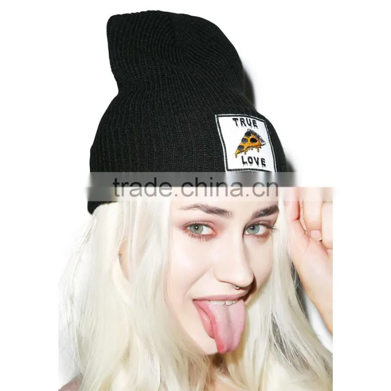 Custom 100% acrylic knit beanie hat , knit beanie