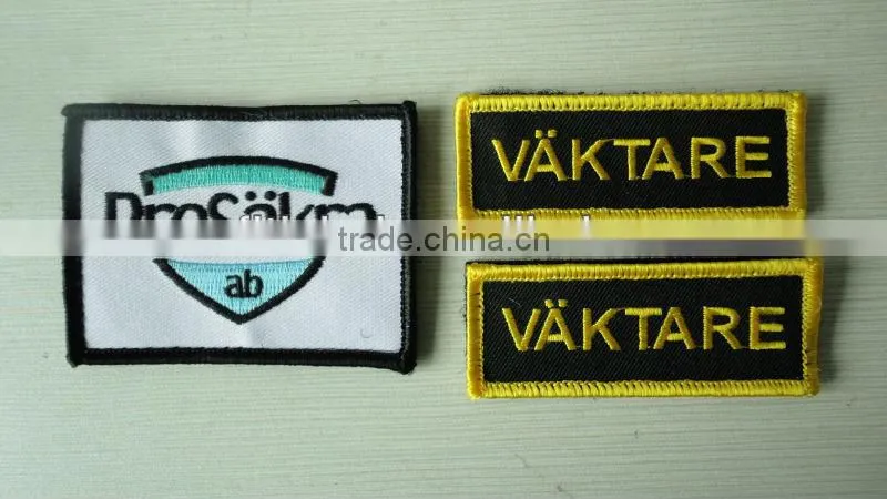 China high quality embroidery logo badge patch for clothing garment